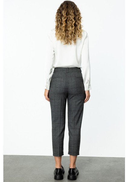 Kadın Desenli Boru Paça Pantolon 1085 Antrasit fırsatları