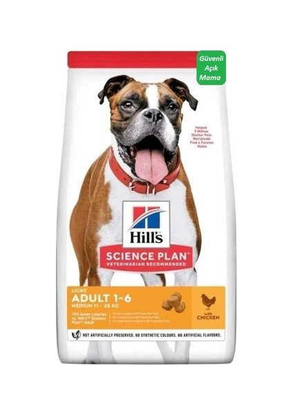 Light Medium Orta Irk Tavuklu Yetişkin Köpek Maması 2 kg