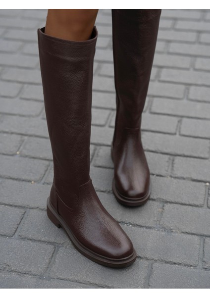 Akpom Kahve Hakiki Deri Çizme fiyatları