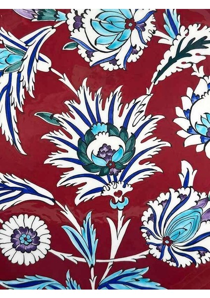 Başarı ve Yükselme Hediyesi Kırmızı Zeminli Iznik Çini Tabak modelleri