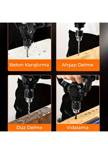 PM-26256 Mandrenli 90 Derece Açılı Universal Matkap Başlık Seti Adaptörü modelleri