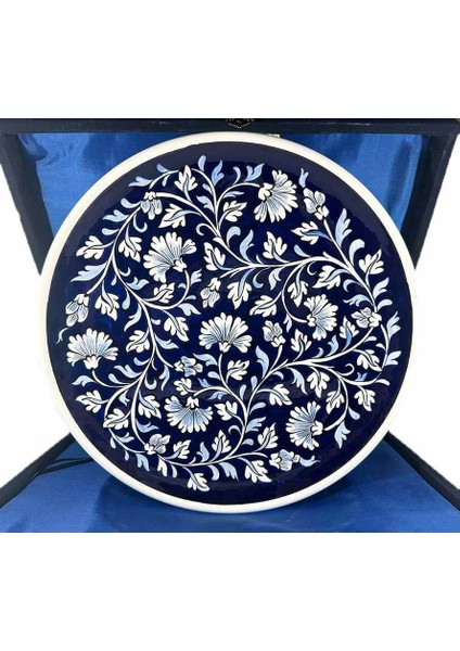 Kurumsal Hediye Mavi Beyaz Iznik Çini Tabak