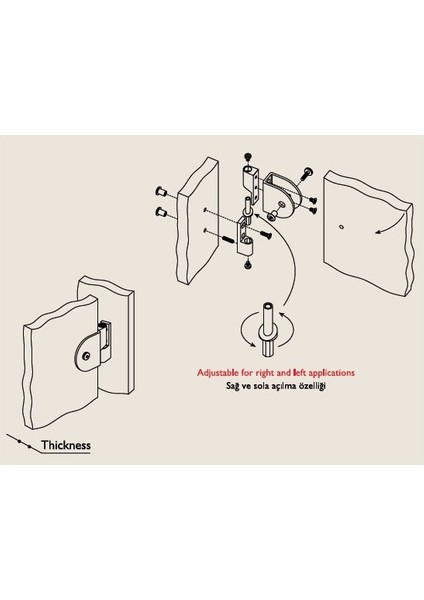 Ayrıntıshop Wc Tuvalet Laminat Kapı Kapazlama Menteşeleri 12 mm fırsatları