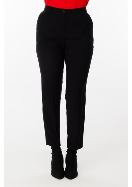 Kadın Büyük Beden Dar Paça Pantolon 1683 Siyah modelleri