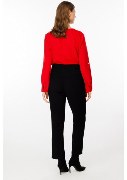 Kadın Büyük Beden Dar Paça Pantolon 1683 Siyah fırsatları