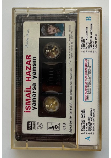 Ismail Hazar Yanarsa Yansın Kaset (Orijnal Dönem Kağıt Baskı Kaset) fiyatları