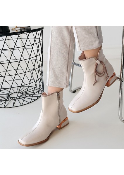 Eyesof Melina Bej Cilt Topuklu Bot fırsatları