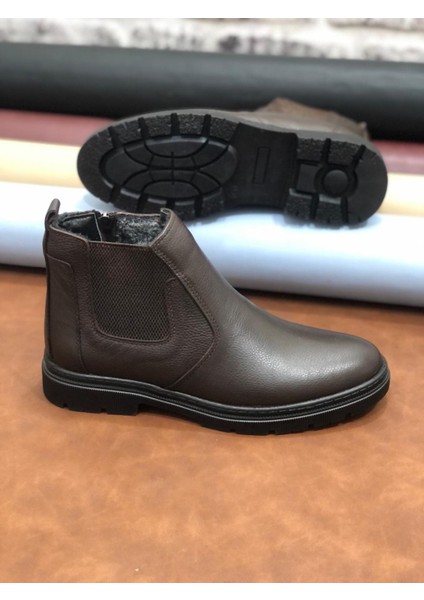 Hakiki Deri Ortopedik Büyük Numara 45-46-47 Kürklü Kışlık Erkek Bot modelleri