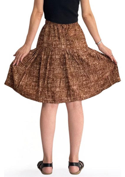 Viskon Kumaş Midi Boy Kadın Şort Etek fırsatları