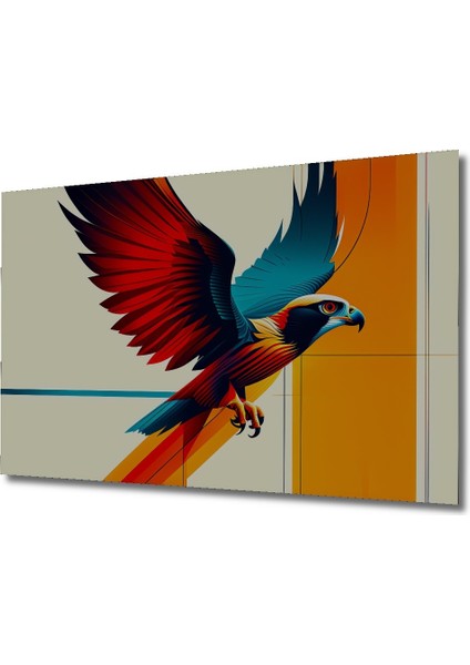 Modern Sanat Akımı Kartal Yağlı Boya Görünümlü Ev/işyeri/ofis Dekoratif Ahşap Kare Tablo fiyatları