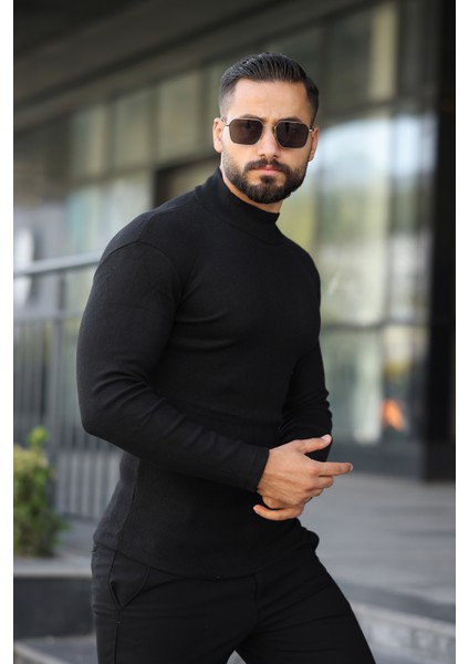 3'lü Paket Yarım Boğazlı Erkek Kazak