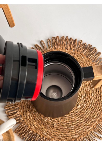 North Bambu Saplı Çelik Termos Siyah 2'li fiyatları