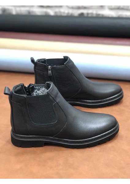 Hakiki Deri Ortopedik Büyük Numara 45-46-47 Kürklü Kışlık Erkek Bot modelleri
