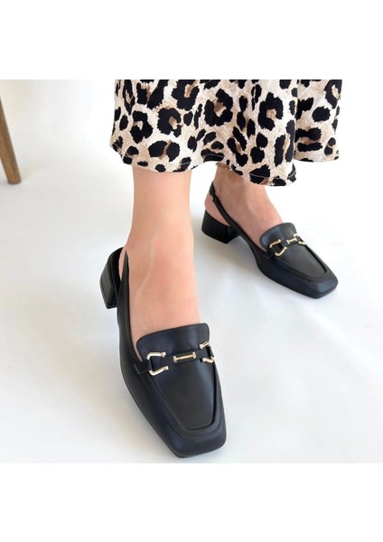 Joone Siyah Cilt Topuklu Ayakkabı fırsatları