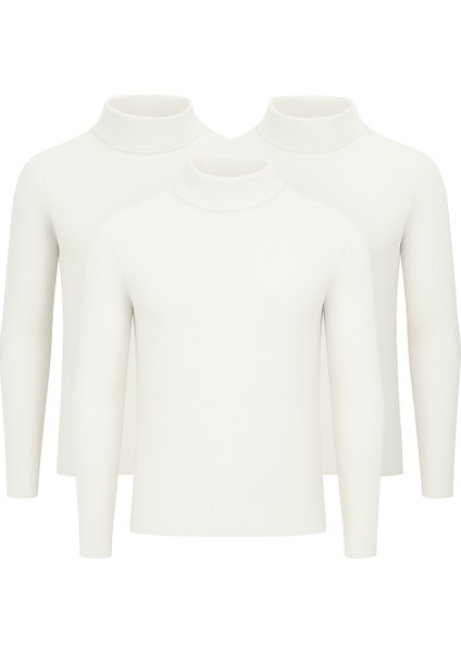 3'lü Paket Yarım Boğazlı Erkek Kazak