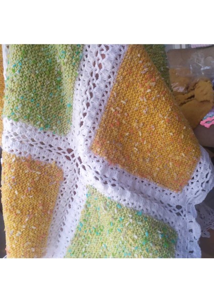 Turuncu Yeşil Kare Bebek - Televizyon Battaniyesi fiyatları