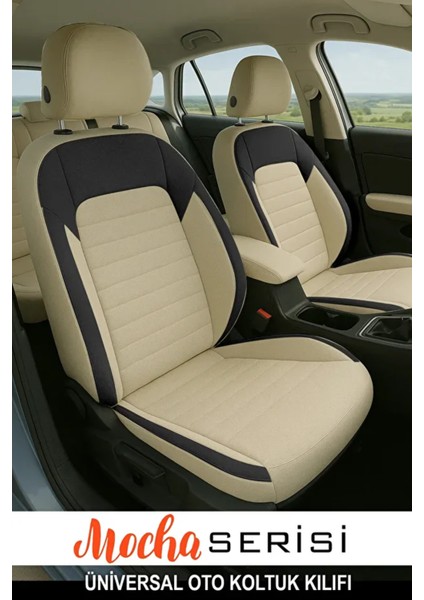 Jeep Renegade 2.4 Multiair2 Tıgershark (185 Hp) 2016 Uyumlu Moka Serisi Bej Oto Kılıfı Tam Set
