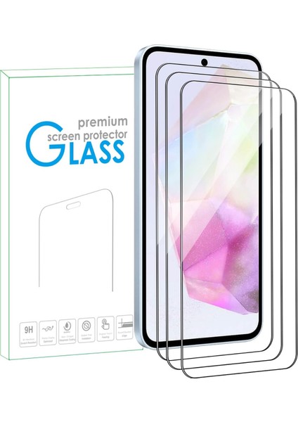 3 Adet Samsung Galaxy A56 Uyumlu Ekran Koruyucu Kırılmaz Cam 9h Temperli Cam 3 Adet