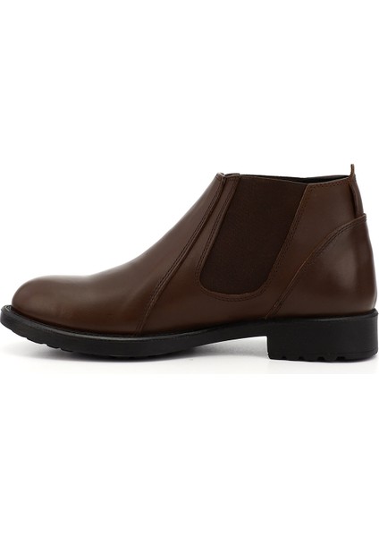 Hakiki Deri Yuvarlak Burun Kauçuk Taban Lastikli Günlük Erkek Bot 01206 modelleri