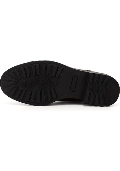 Hakiki Deri Yuvarlak Burun Kauçuk Taban Lastikli Günlük Erkek Bot 01206 fırsatları