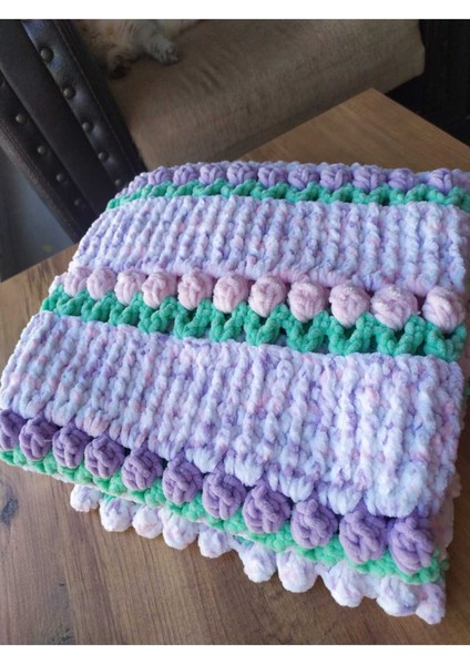 Bahar Bahçesi Laleli Kadife Bebek Battaniyesi fırsatları