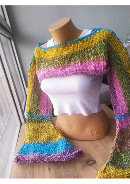 Mevsimlik Kadife Bolero Handmade