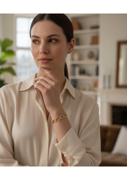 Şık Büyük Halkalı Kadın Bileklik Zarif ve Modern Tasarım fiyatları