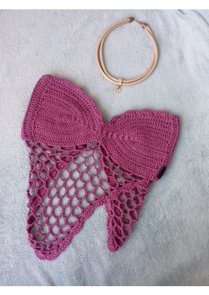 Vip Handmade Bordo Crop Top Büstiyer