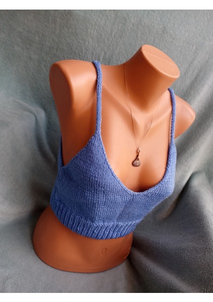 Vip Handmade Mavi Crop Top Büstiyer fiyatları