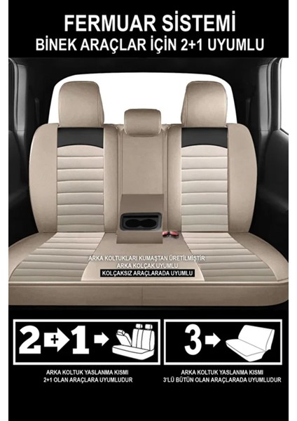 Volkswagen Amarok Double Cab 2.0 Tdı (140 Hp) Bmt 2011 Uyumlu Moka Serisi Füme Oto Kılıfı Tam Set indirimleri