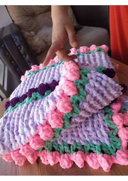 Sonbahar Bahçesi Laleli Kadife Bebek Battaniyesi indirimleri