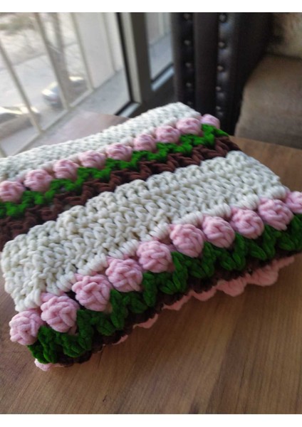 Kış Bahçesi Laleli Kadife Bebek Battaniyesi fırsatları