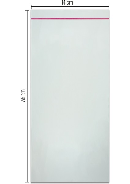 14*35 Bantlı OPP (Parlak-Şeffaf) Jelatin 100 Adet