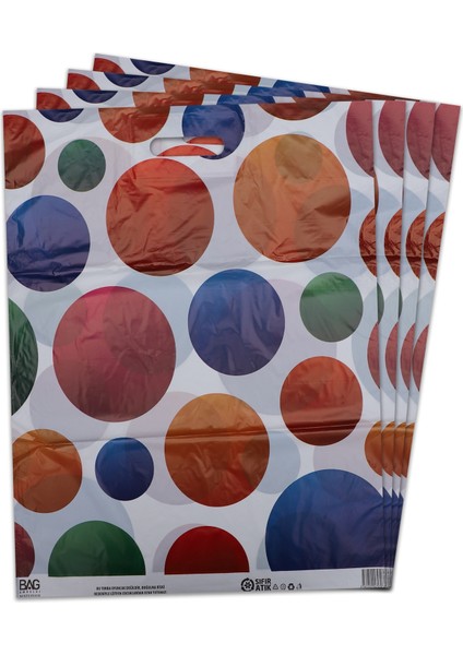 No:3 (33*45) Balonlu Desenli Takviyeli Elgeçme Poşet 50 Adet