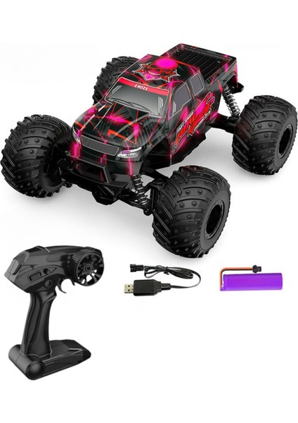 Oyuncak Uzaktan Kumandalı 4x2 Rock Crawler Arazi Aracı LED Işıklı Şarjlı Full Fonksiyon +20 Km Hız Yapan Arazi Aracı Kırmızı Yeşil ve Kırmızı
