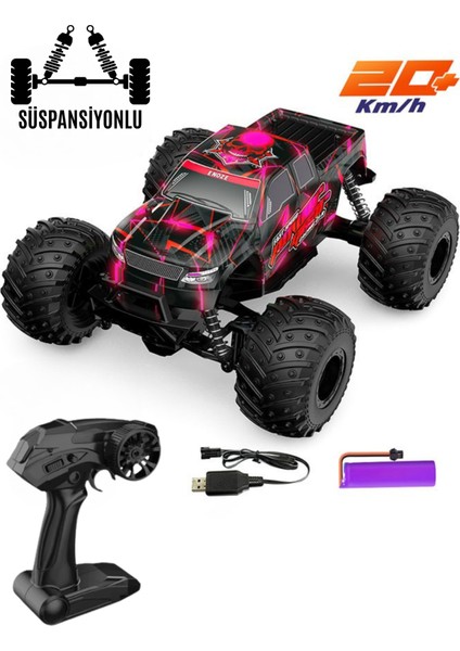 Oyuncak Uzaktan Kumandalı 4x2 Rock Crawler Arazi Aracı LED Işıklı Şarjlı Full Fonksiyon +20 Km Hız Yapan Arazi Aracı Kırmızı Yeşil ve Kırmızı fiyatları
