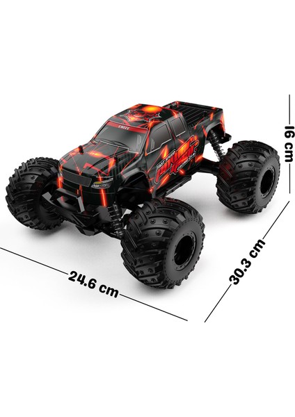 Oyuncak Uzaktan Kumandalı 4x2 Rock Crawler Arazi Aracı LED Işıklı Şarjlı Full Fonksiyon +20 Km Hız Yapan Arazi Aracı Kırmızı Yeşil ve Kırmızı modelleri