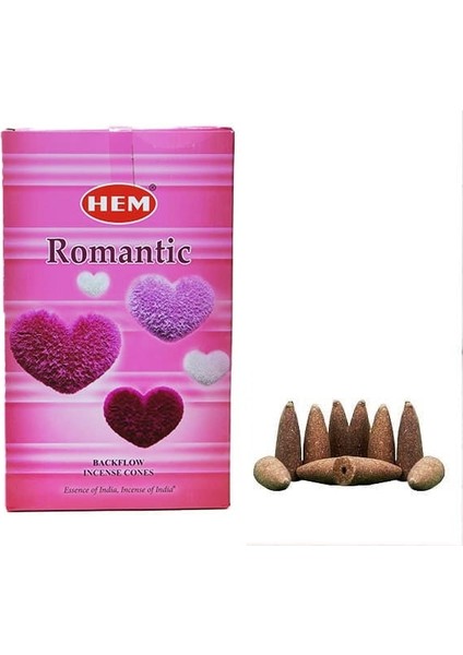 Hem Romantic 2 Paket Toplam 20 Adet Geri Akış Konik Tütsü
