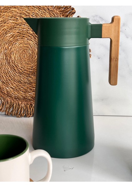 North Bambu Saplı Çelik Termos Yeşil 2'li modelleri