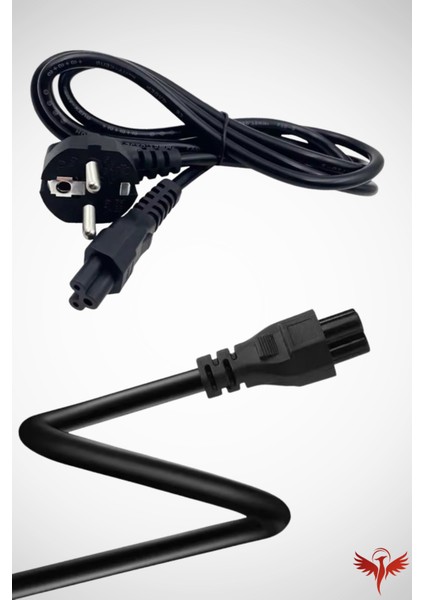 1.5 Metre Yonca Power Kablo - Notebook Adaptör Güç Kablosu 3*0.5mm 10A-16A 250V 500W 1.5mt