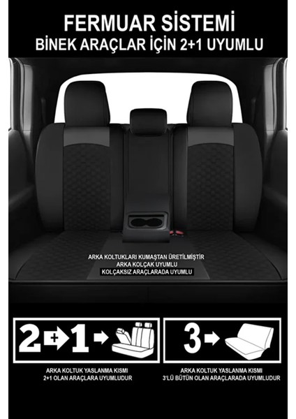 Chevrolet Tahoe (Gmt K2UC/G) 6.2 V8 (420 Hp) Awd 2018 Uyumlu Moka Plas Serisi Siyah Oto Kılıfı Tam Set fırsatları