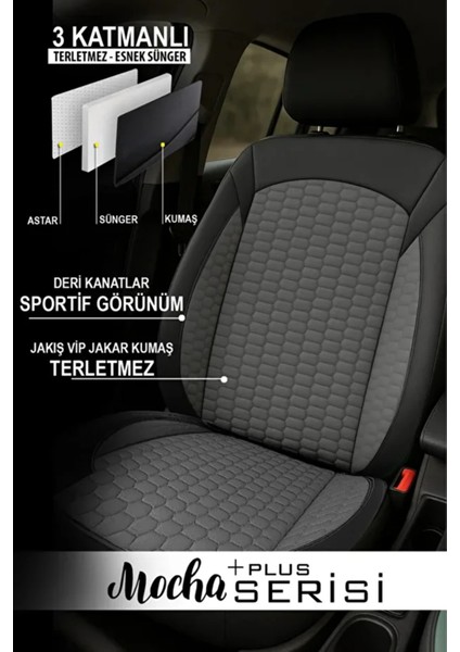 Kartal Doğan Tofaş Uyumlu Moka Plas Serisi Füme Oto Kılıfı Tam Set fiyatları