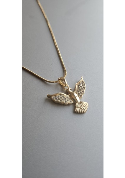 Paslanmaz Çelik Anka Kuşu Kolye-Gold