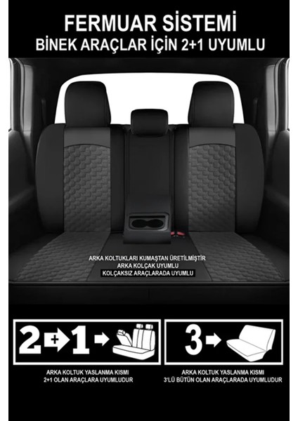 Renault Megane 2000 2020 Moka Plas Serisi Füme Oto Kılıfı Tam Set Tam fırsatları