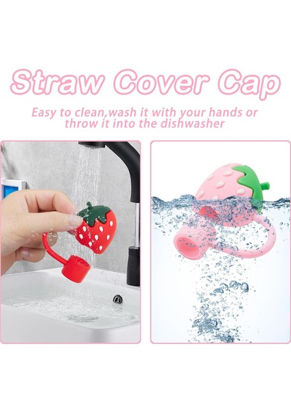 1 Adet Renkli 10 mm Için Pipet Tıpası Çiçekli Pipet Kapağı Quencher Pipet Tıpası 40 Oz ve 30 Oz Uyumlu