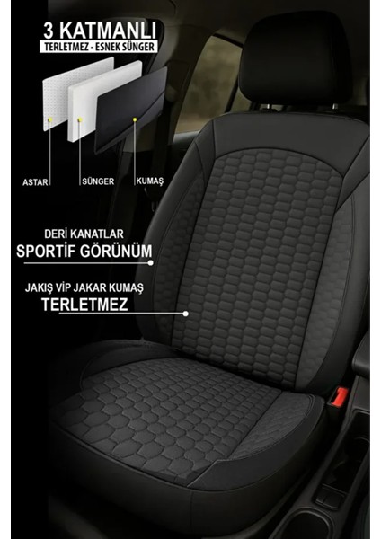 Opel Mokka x 1.4 Ecotec Turbo 120 Hp Start Stop 2019 Uyumlu Moka Plas Serisi Siyah Oto Kılıfı Tam Set fiyatları