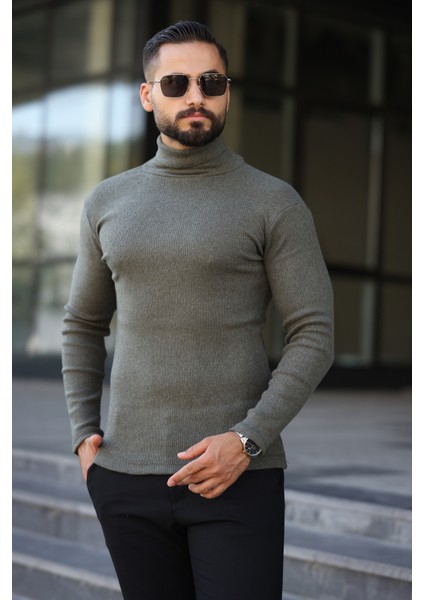 Erkek Yarım Boğazlı Triko Kazak