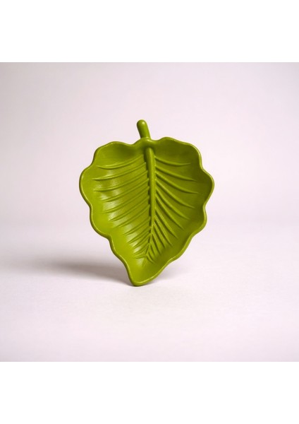 Yaprak Formlu Fıstık Yeşili Dekoratif Tabak 16 cm x 14 cm fırsatları