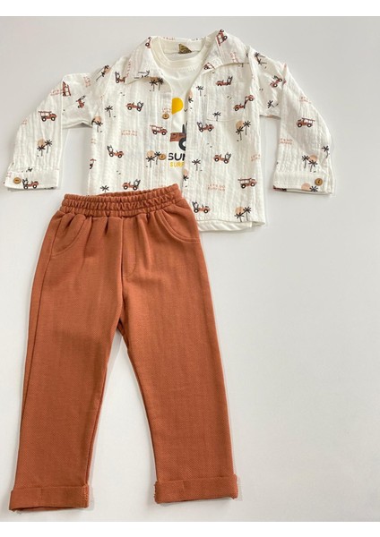Erkek Bebek Takımı Kiremit