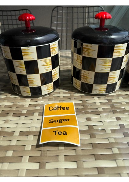 3'lü Premium Damalı Baharatlık Seti Küçük Etiket Hediyeli modelleri